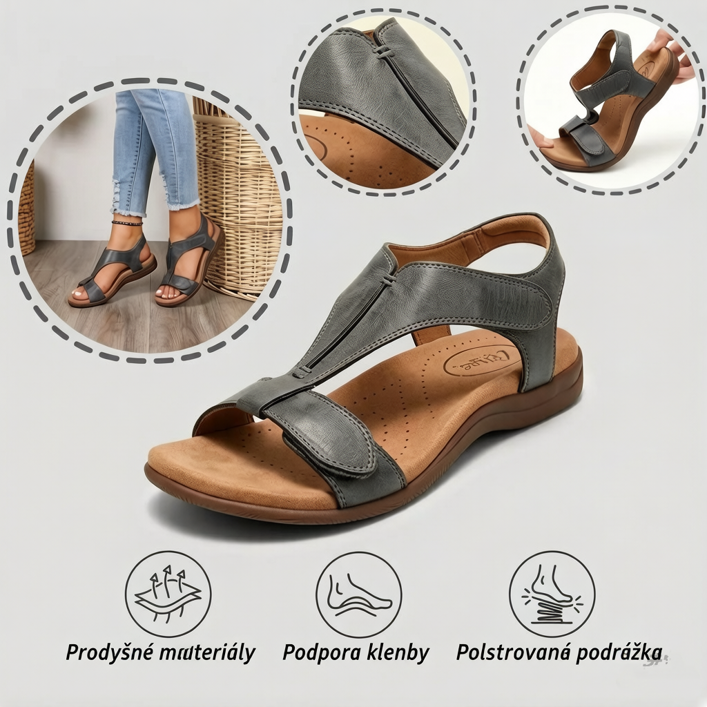 (🔥Letní speciál: Jeden kus zdarma) Klasické letní dámské ortopedické sandály, které kombinují oporu a prodyšnost ✅ Pohodlné na nošení ~ Snadnější a pohodlnější chůze.