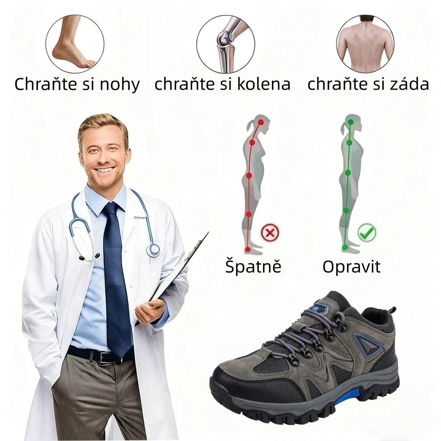 【⏰50% sleva dnes - Končí brzy🔥】Step Zero - deconr® IV ergonomická ortopedická obuv pro úlevu od bolesti zad, kloubů a nohou (2025)