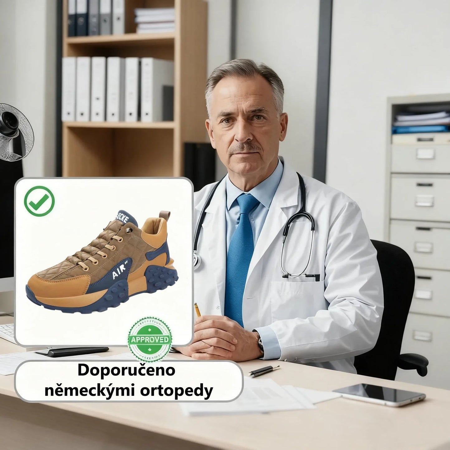 Ortopedická obuv ventorte® | Ergonomicky tvarovaná, měkká a pohodlná, zmírňuje únavu nohou po dlouhém dni.