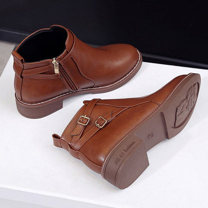🐂【Prémiová kůže】【⏰50% sleva dnes - nenechte si to ujít!】✅Široká špička + ruční šití + zip 🔴Certifikát CE/Zdravotnický prostředek