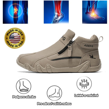 🔥 Ručně šité australské boty z pravé kůže 👞 Snadné nazouvání a zouvání ✅ Podpora klenby pro úlevu od bolesti - Voděodolné a protiskluzové