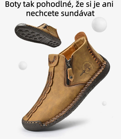 ⏰Nové produkty s 50% slevou Volnočasová obuv 👞Vysoce kvalitní hovězí kůže, pohodlná a protiskluzová, opora klenby ✅Ulevuje od bolesti nohou!