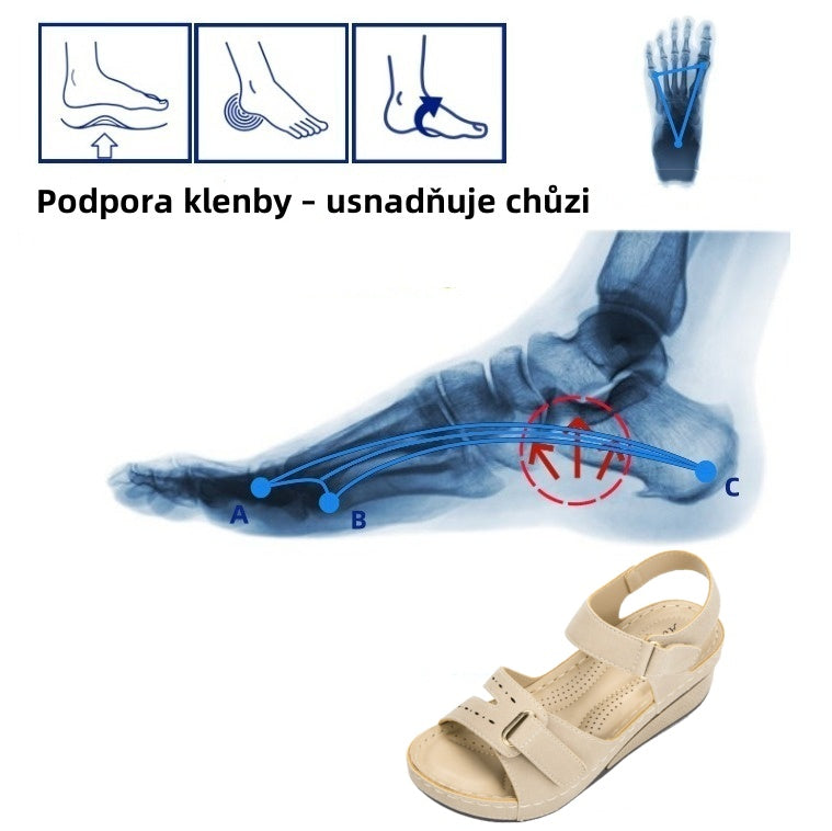 🎁Dnes za poloviční cenu - nenechte si to ujít| Ergonomicky tvarované ortopedické sandály - bezbolestná chůze👞Zajišťují pohodlnější chůzi