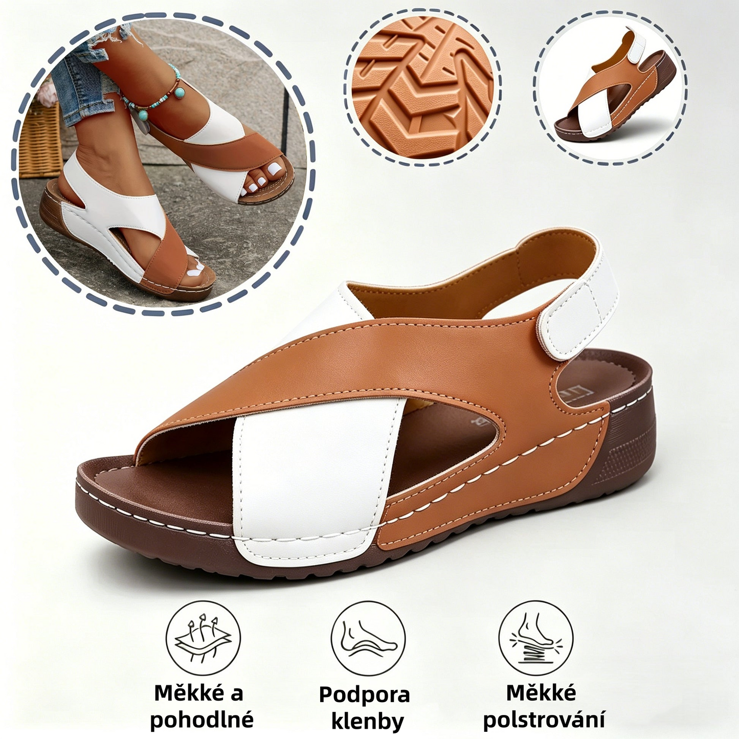🔥 Časově omezená sleva 50 %! Letní ortopedické sandály – ergonomické, pohodlné a prodyšné pro úlevu od bolesti. ✅
