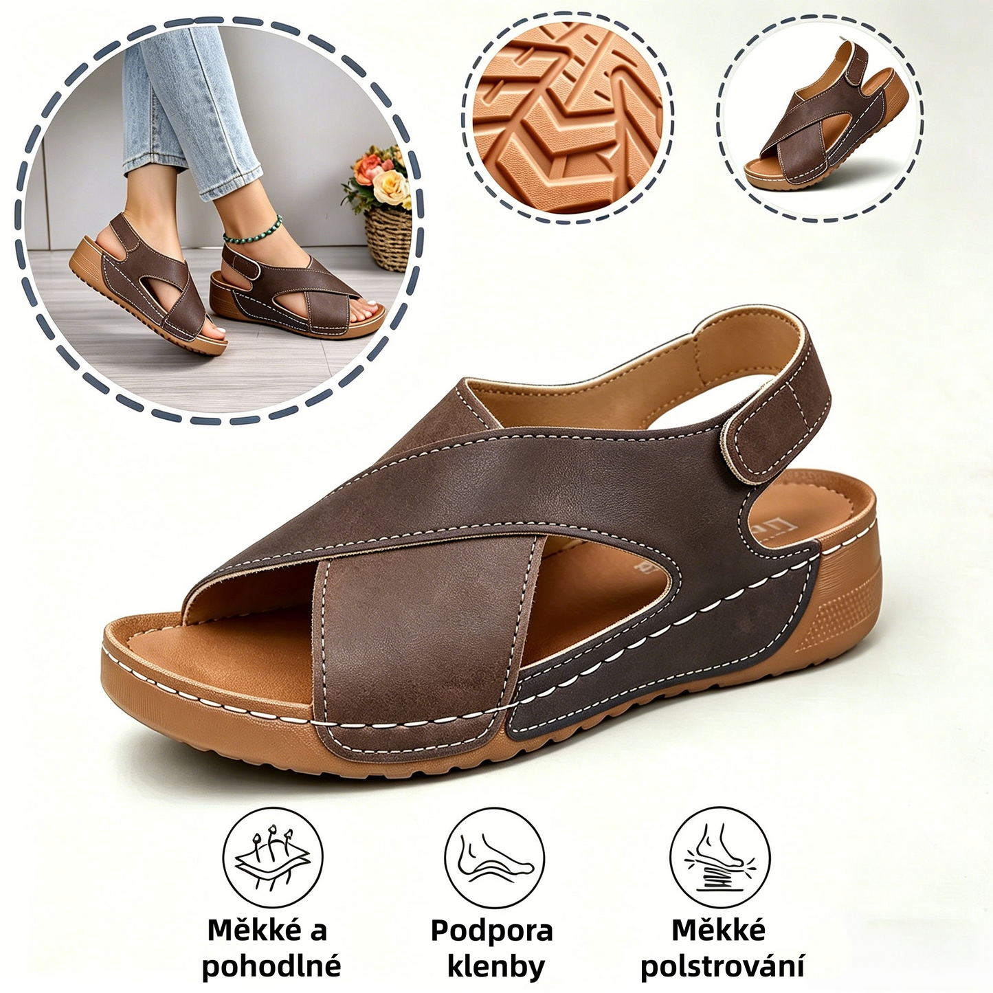🔥 Časově omezená sleva 50 %! Letní ortopedické sandály – ergonomické, pohodlné a prodyšné pro úlevu od bolesti. ✅