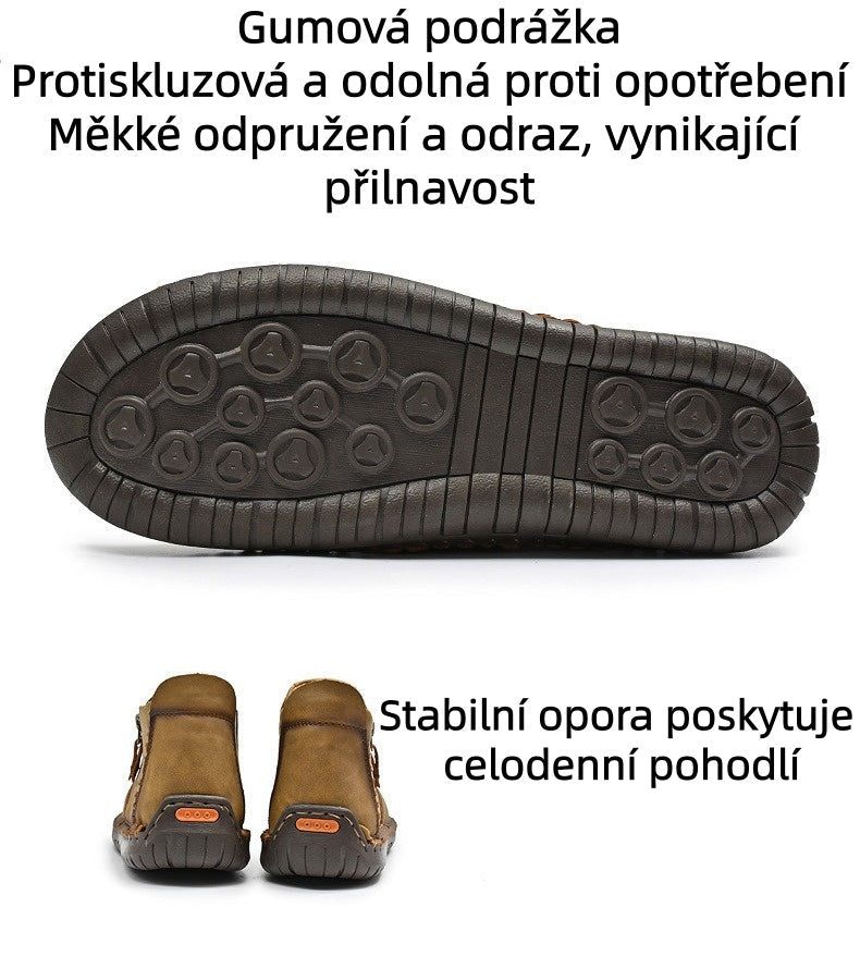 ⏰Nové produkty s 50% slevou Volnočasová obuv 👞Vysoce kvalitní hovězí kůže, pohodlná a protiskluzová, opora klenby ✅Ulevuje od bolesti nohou!