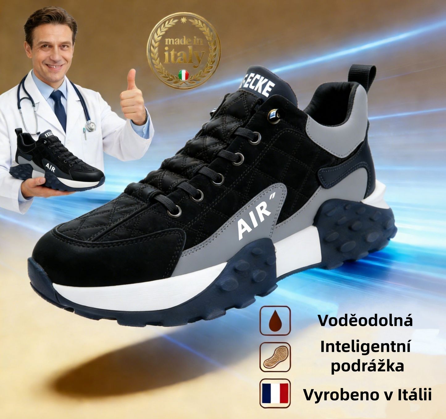 🔥 50% sleva | Ortopedická obuv ventorte® | Poskytuje oporu klenby, zmírňuje bolest a usnadňuje chůzi | Vhodná pro muže i ženy.