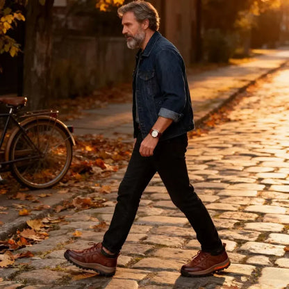 ⏰ Oggi sconto del 70% — Da non perdere!🐂 Nuove scarpe ortopediche da uomo in pelle bovina, impermeabili e antiscivolo,🦶 efficaci nell'alleviare il dolore ai piedi.