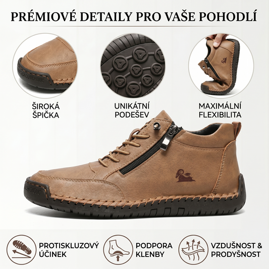 (🔥 50% sleva – Nenechte si to ujít!) Vybraná ortopedická obuv z telecí kůže – 👞 – Pohodlná a prodyšná, v létě chladivá (podpora klenby, úleva od bolesti, unisex)