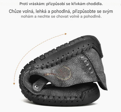 🔥Pánská ortopedická obuv z australské telecí kůže👞Ručně šitá✅Pohodlná chůze, úleva od bolesti✅Nepromokavá a protiskluzová✅
