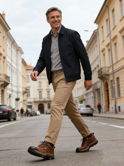 ⏰ Oggi sconto del 70% — Da non perdere!🐂 Nuove scarpe ortopediche da uomo in pelle bovina, impermeabili e antiscivolo,🦶 efficaci nell'alleviare il dolore ai piedi.