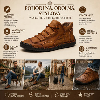 ⏰Dnes sleva 70 % - brzy končí🔥】Protiskluzové a voděodolné boty Ventorte® - vyrobené z italské hovězí kůže, s konstrukcí na podporu klenby, pohodlné a odolné, zmírňují nepohodlí nohou!