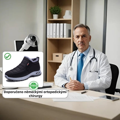 🎉 Dnešní speciál: 70% sleva - Nenechte si ujít! ⏰ Ergonomicky tvarovaná ortopedická zimní obuv, která účinně ulevuje od bolesti nohou, kolen a zad - vhodná pro muže i ženy.