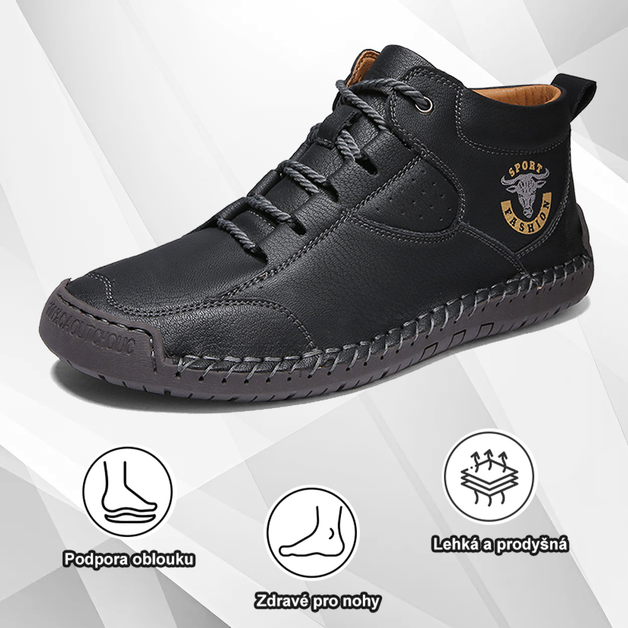 (🔥Dnes sleva 50 % – vezměte si to!) Prémiová stylová ortopedická obuv 👞 – Ergonomický design pro úlevu od bolesti