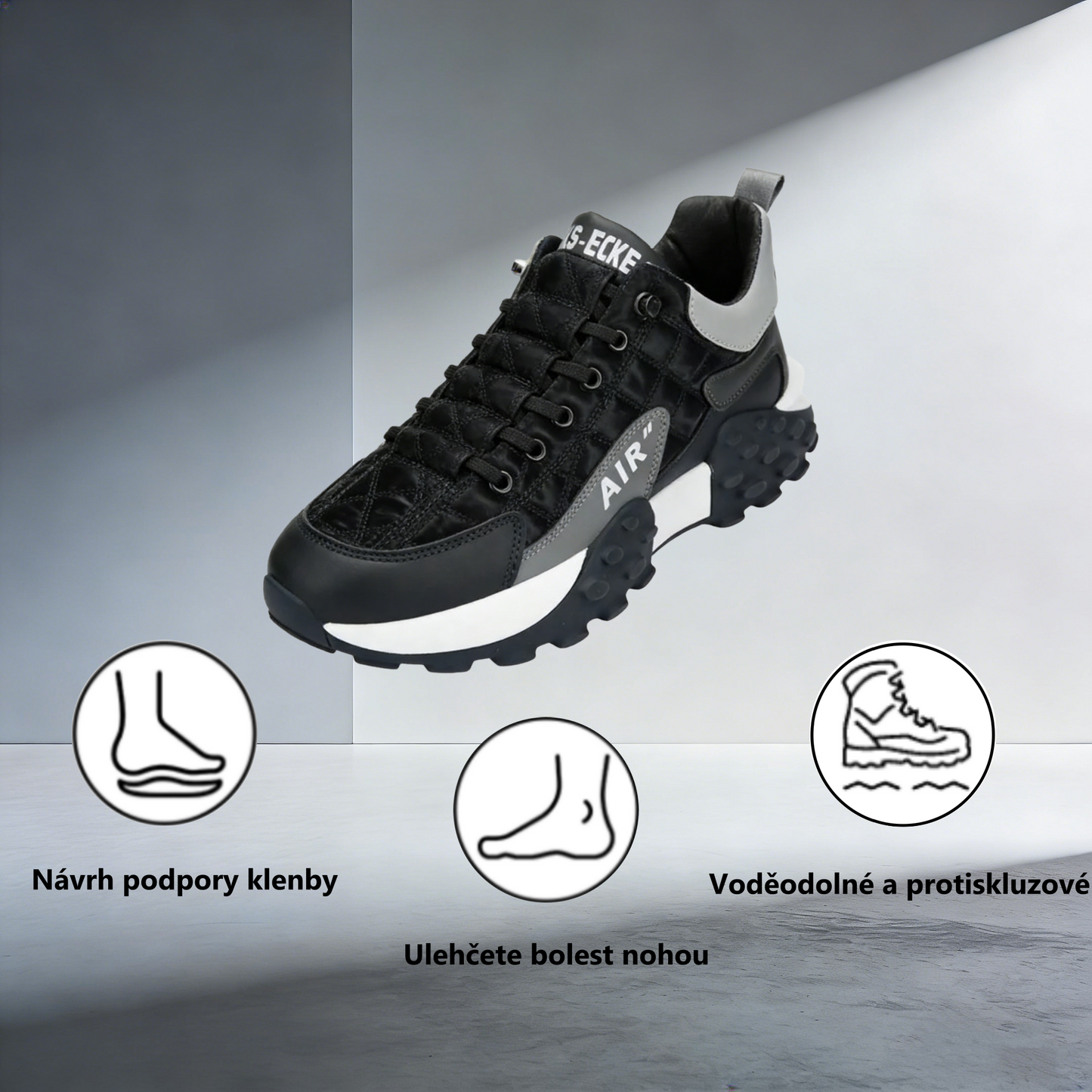 Ortopedická obuv ventorte® | Ergonomicky tvarovaná, měkká a pohodlná, zmírňuje únavu nohou po dlouhém dni.