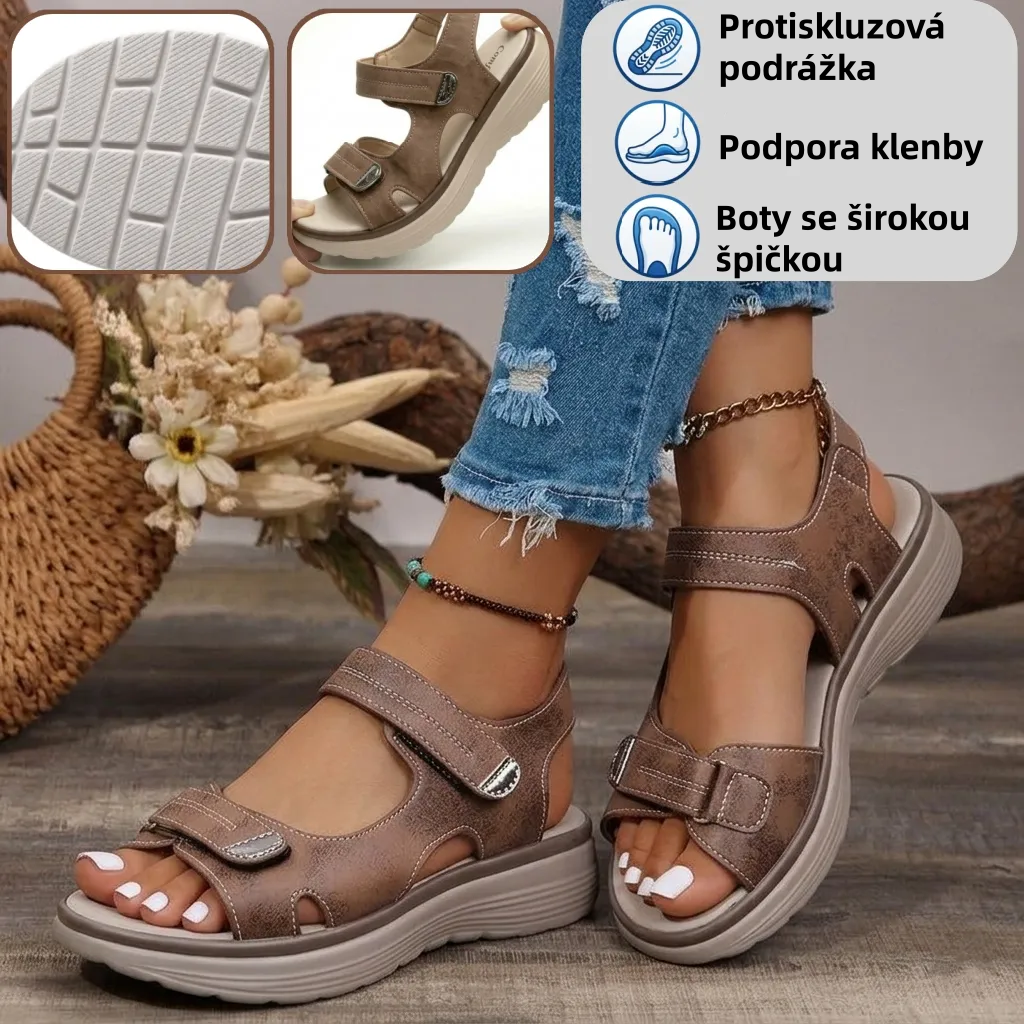 [🎁Dnes za poloviční cenu - nenechte si to ujít] Ergonomicky tvarované ortopedické sandály - bezbolestná chůze👞Zajišťují pohodlnější chůzi