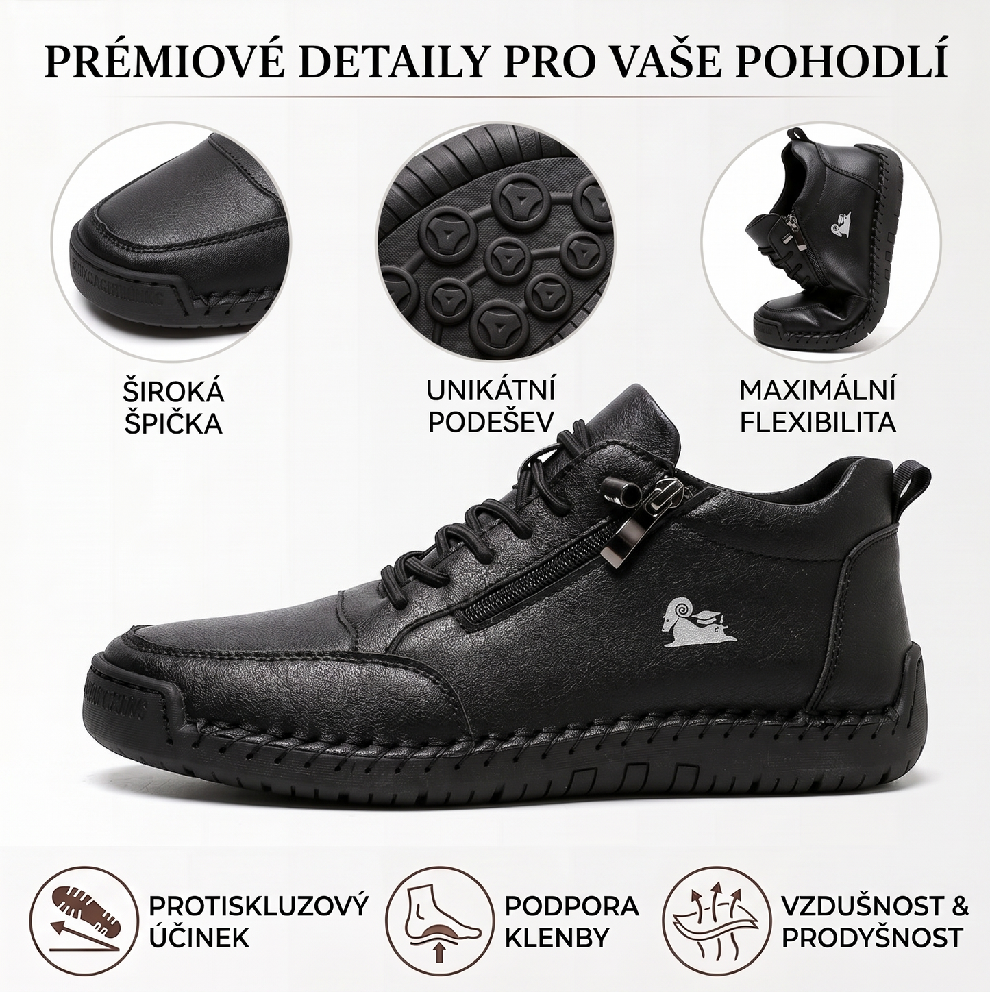 (🔥 50% sleva – Nenechte si ji ujít!) Vybraná obuv z telecí kůže – ortopedické boty – 👞 – odolné, protiskluzové a nepromokavé (podpora klenby, úleva od bolesti, unisex)