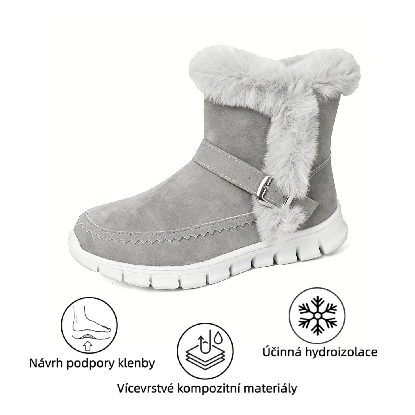 deconr® - Ergonomicky tvarovaná zimní ortopedická obuv pro úlevu od bolesti nohou, kolen a zad - Dámské