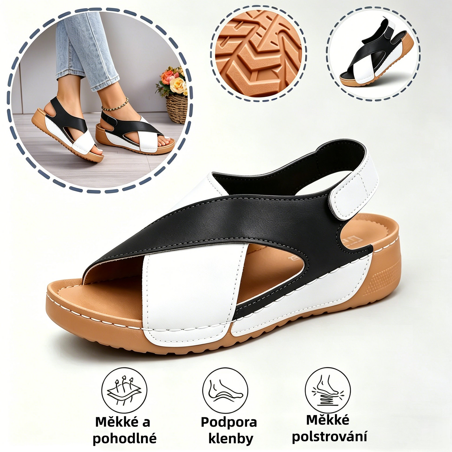 🔥 Časově omezená sleva 50 %! Letní ortopedické sandály – ergonomické, pohodlné a prodyšné pro úlevu od bolesti. ✅
