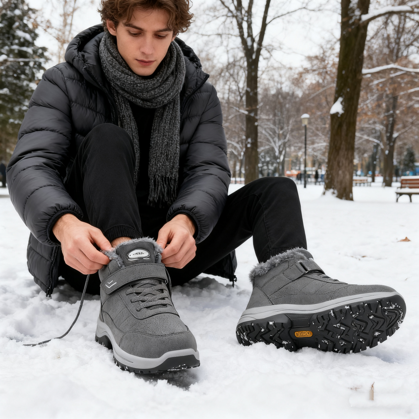 🔥Černý pátek: sleva 50 %!⏰ - Zimní ortopedická obuv deconr®, 👞 Protiskluzová a teplá - Pohodlný střih - Ergonomický tvar. (Unisex)