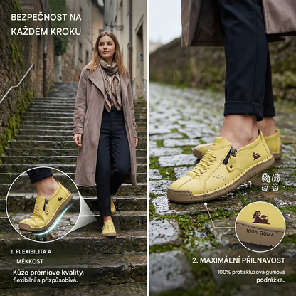 🔥 Dnešní speciální nabídka: sleva 60 %! 🎁 Dámské kožené mokasíny na zip, pohodlné ergonomické boty, nazouvací ležérní turistické boty