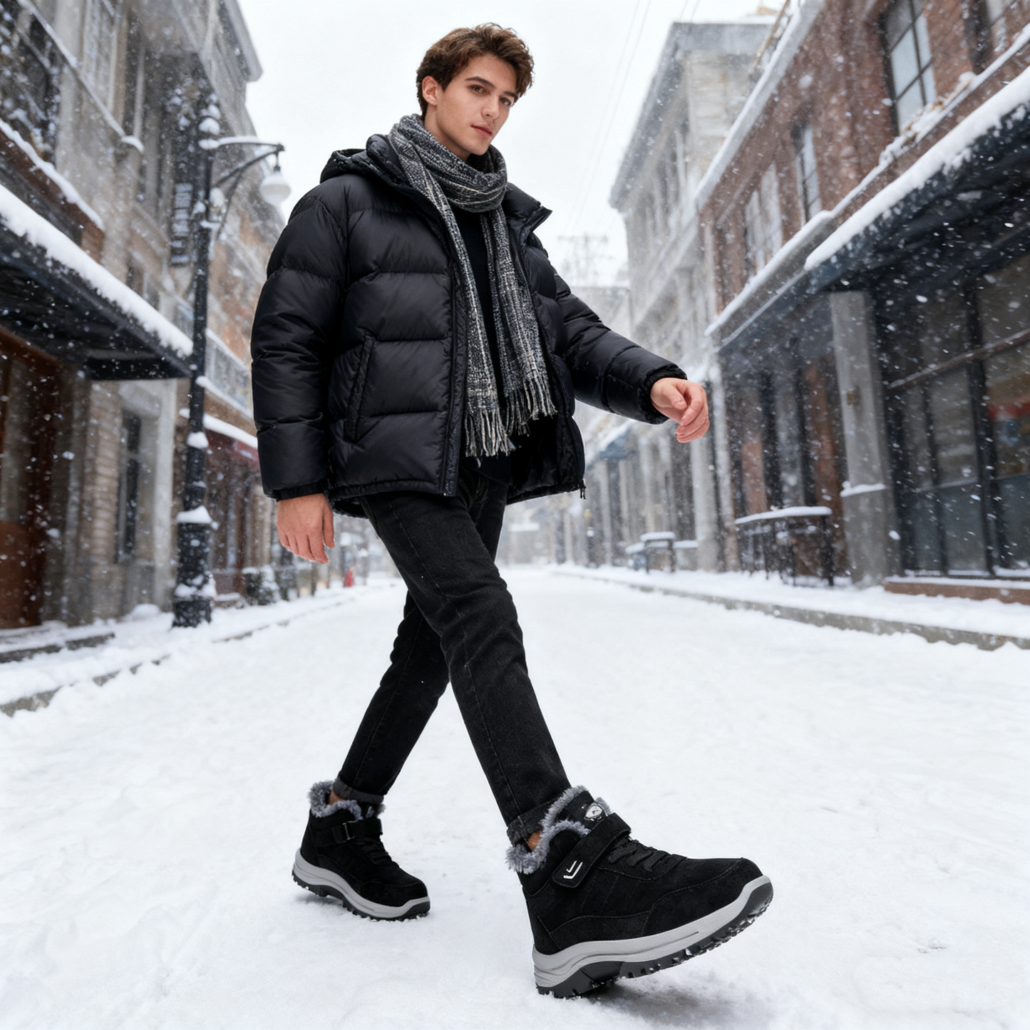 🔥Černý pátek: sleva 50 %!⏰ - Zimní ortopedická obuv deconr®, 👞 Protiskluzová a teplá - Pohodlný střih - Ergonomický tvar. (Unisex)