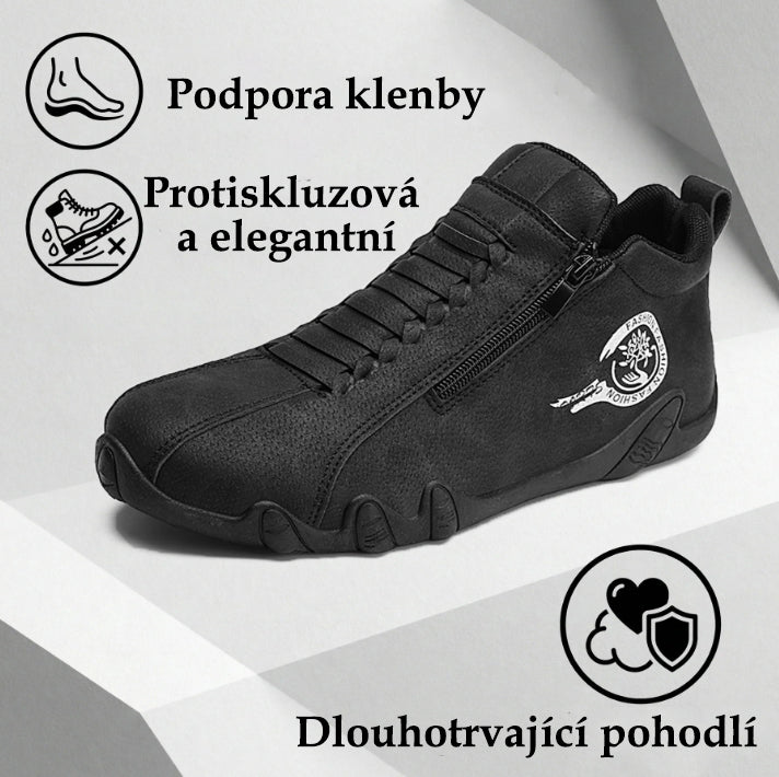 chasst® | Vysoké kozačky z pravé kůže, unisex! Tyto ortopedické boty mají ergonomickou oporu klenby a protiskluzovou podrážku.