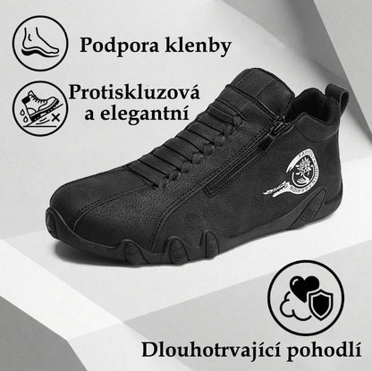 chasst® | Vysoké kozačky z pravé kůže, unisex! Tyto ortopedické boty mají ergonomickou oporu klenby a protiskluzovou podrážku.