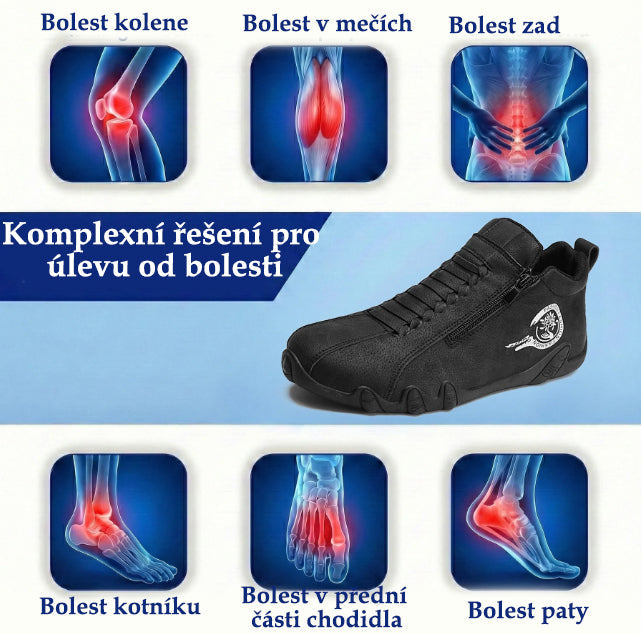chasst® | Vysoké kozačky z pravé kůže, unisex! Tyto ortopedické boty mají ergonomickou oporu klenby a protiskluzovou podrážku.