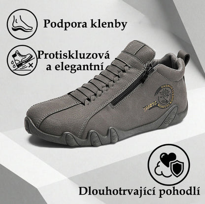 chasst® | Vysoké kozačky z pravé kůže, unisex! Tyto ortopedické boty mají ergonomickou oporu klenby a protiskluzovou podrážku.