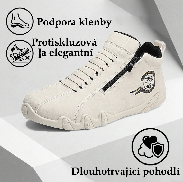 chasst® | Vysoké kozačky z pravé kůže, unisex! Tyto ortopedické boty mají ergonomickou oporu klenby a protiskluzovou podrážku.