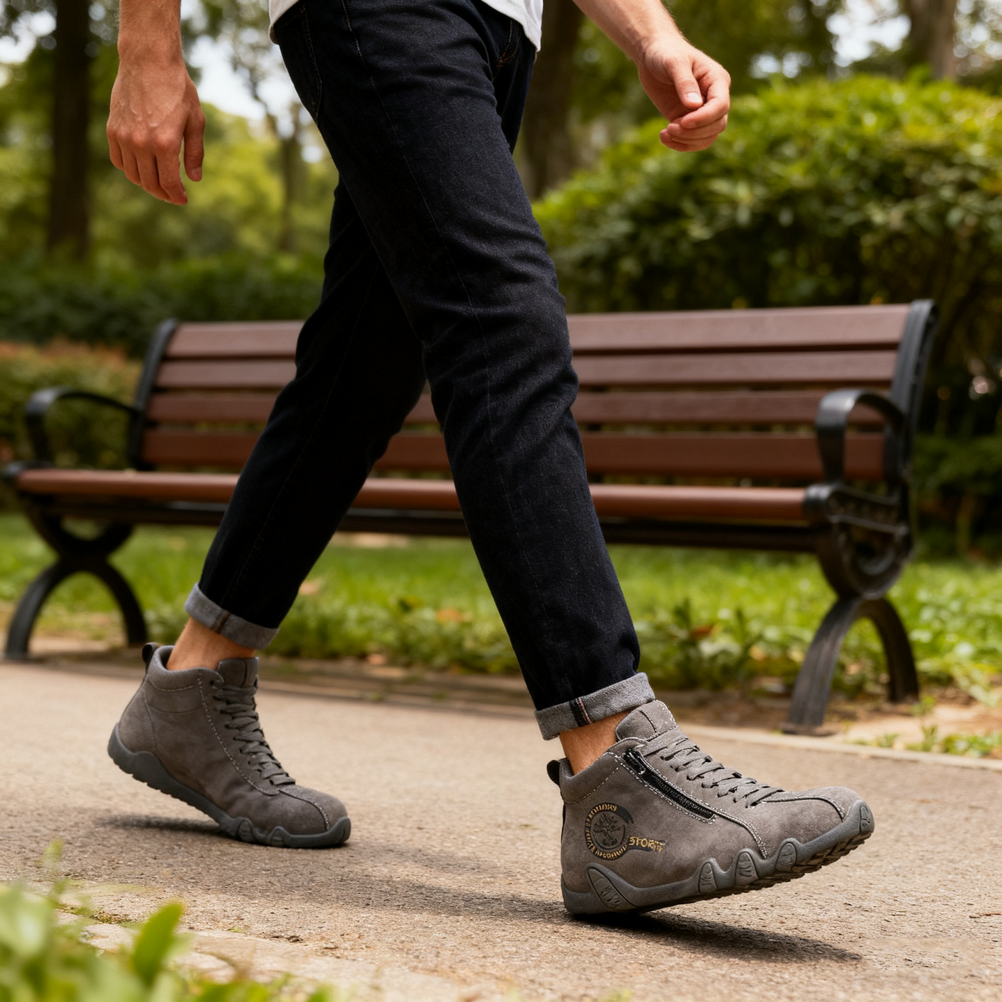 chasst® | Vysoké kozačky z pravé kůže, unisex! Tyto ortopedické boty mají ergonomickou oporu klenby a protiskluzovou podrážku.