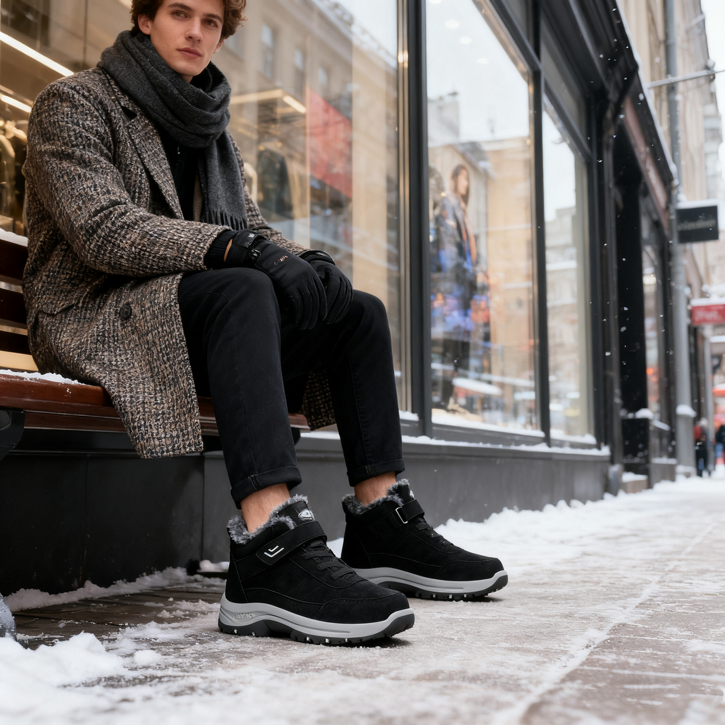 🔥Černý pátek: sleva 50 %!⏰ - Zimní ortopedická obuv deconr®, 👞 Protiskluzová a teplá - Pohodlný střih - Ergonomický tvar. (Unisex)