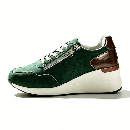 Ortopedická obuv ventorte® 【🔥Dnešní speciál: 50% sleva🎁】 Pohodlná vycházková obuv - Zapínání na boční zip, vysoký podpatek, podpora klenby pro účinnou úlevu od bolesti chodidla, voděodolná a protiskluzová.