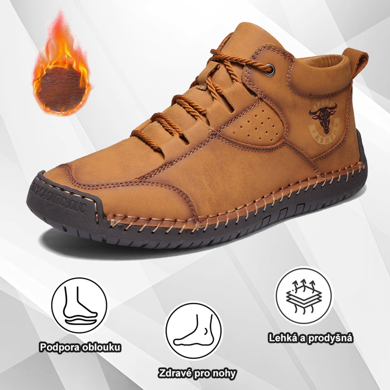 (🔥Dnes sleva 50 % – vezměte si to!) Prémiová stylová ortopedická obuv 👞 – Ergonomický design pro úlevu od bolesti