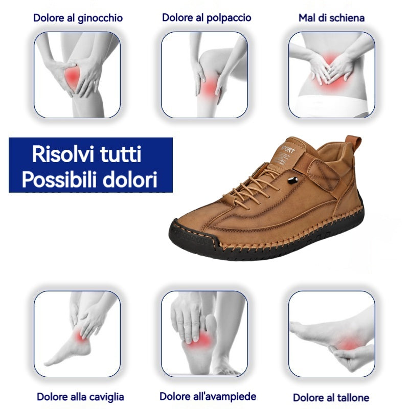[🔥Dnes za poloviční cenu: Nenechte si to ujít] Ergonomicky tvarovaná vysoce kvalitní ortopedická obuv z hovězí kůže - design s podporou klenby👞Snadno se zbavte bolesti nohou