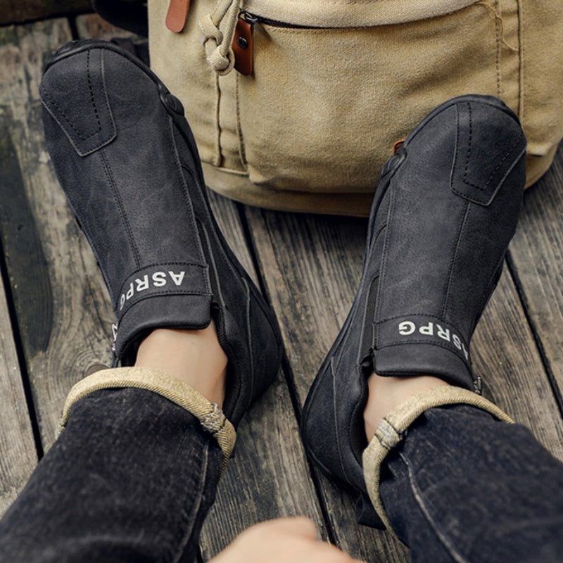 🔥 Ručně šité australské boty z pravé kůže 👞 Snadné nazouvání a zouvání ✅ Podpora klenby pro úlevu od bolesti - Voděodolné a protiskluzové