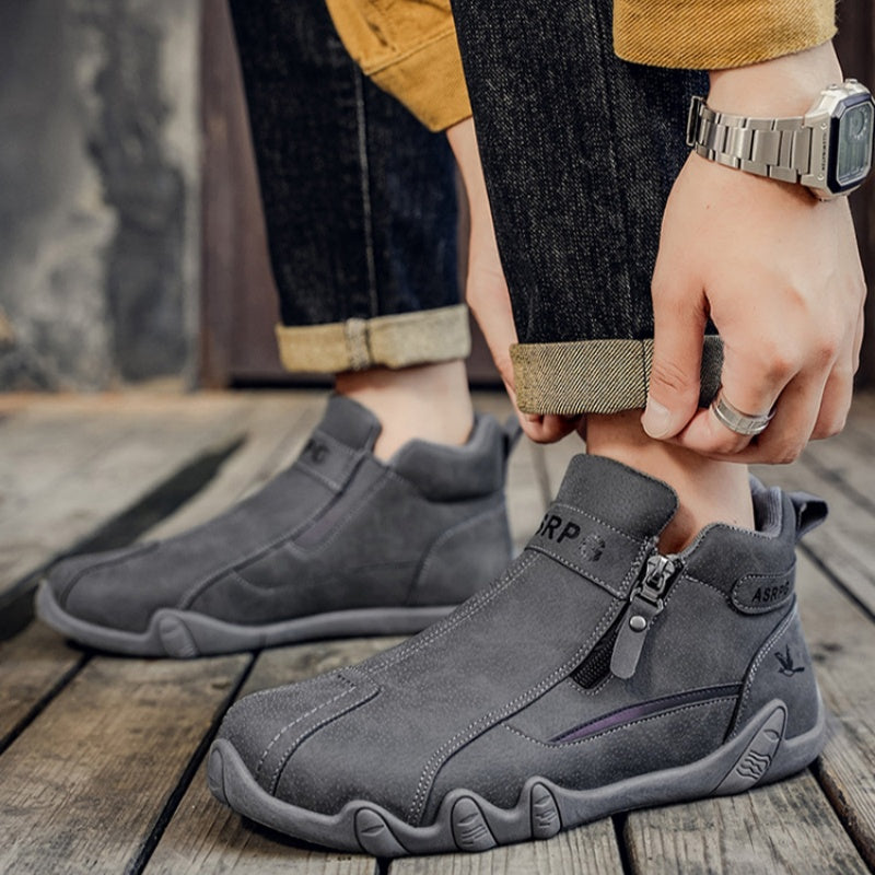 🔥 Ručně šité australské boty z pravé kůže 👞 Snadné nazouvání a zouvání ✅ Podpora klenby pro úlevu od bolesti - Voděodolné a protiskluzové