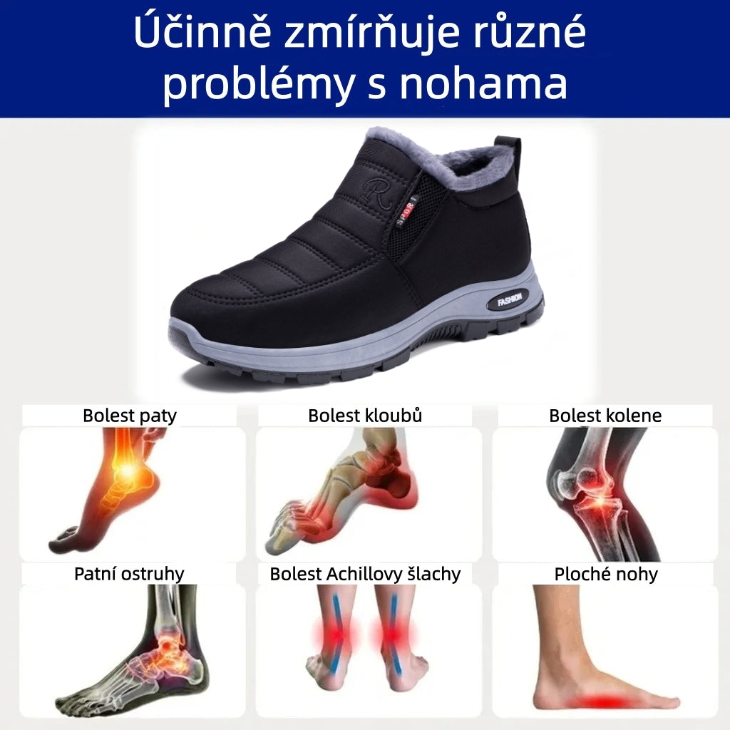 🎉 Dnešní speciál: 70% sleva - Nenechte si ujít! ⏰ Ergonomicky tvarovaná ortopedická zimní obuv, která účinně ulevuje od bolesti nohou, kolen a zad - vhodná pro muže i ženy.