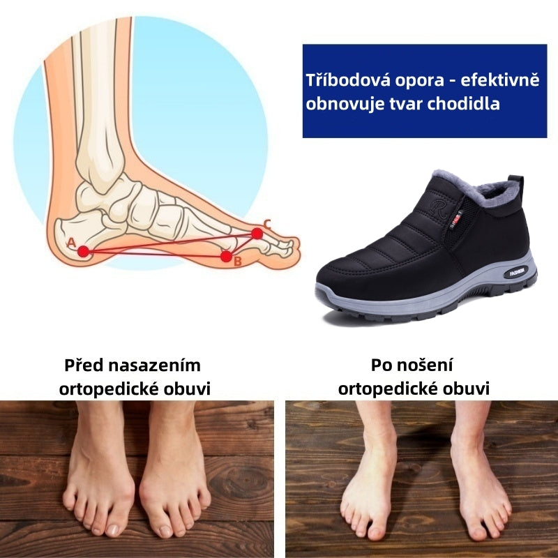 🎉 Dnešní speciál: 70% sleva - Nenechte si ujít! ⏰ Ergonomicky tvarovaná ortopedická zimní obuv, která účinně ulevuje od bolesti nohou, kolen a zad - vhodná pro muže i ženy.