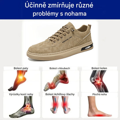 🔥Pánská ortopedická obuv vyrobená z australské telecí kůže – poskytuje oporu klenby, zmírňuje bolest, je lehká a tlumí nárazy. ✅Nepromokavá a protiskluzová. ✅