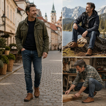 ⏰Dnes sleva 70 % - brzy končí🔥】Protiskluzové a voděodolné boty Ventorte® - vyrobené z italské hovězí kůže, s konstrukcí na podporu klenby, pohodlné a odolné, zmírňují nepohodlí nohou!