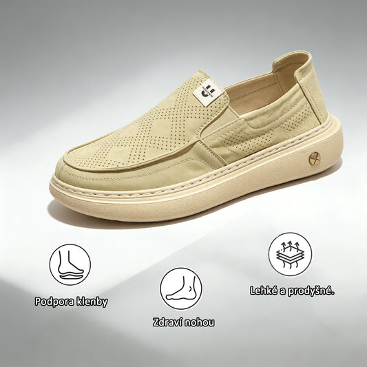 【⏰Poslední den, 50% sleva! Nenechte si to ujít! 】Ergonomicky tvarované ortopedické boty s odpružením. ✅️Zdravá ortopedická obuv speciálně navržená pro evropské muže.