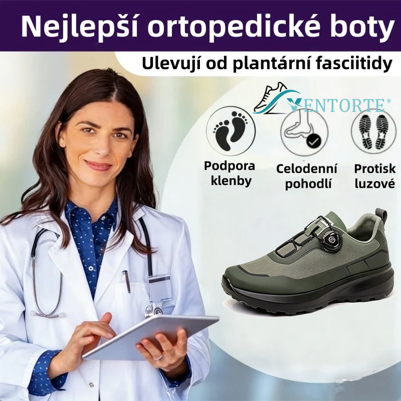 【⏰Dnes sleva 50 % - brzy končí🔥】Protiskluzové turistické boty ventorte® - vyrobené z pohodlné látky, s oporou klenby, pohodlné a odolné, zmírňují nepohodlí chodidel!