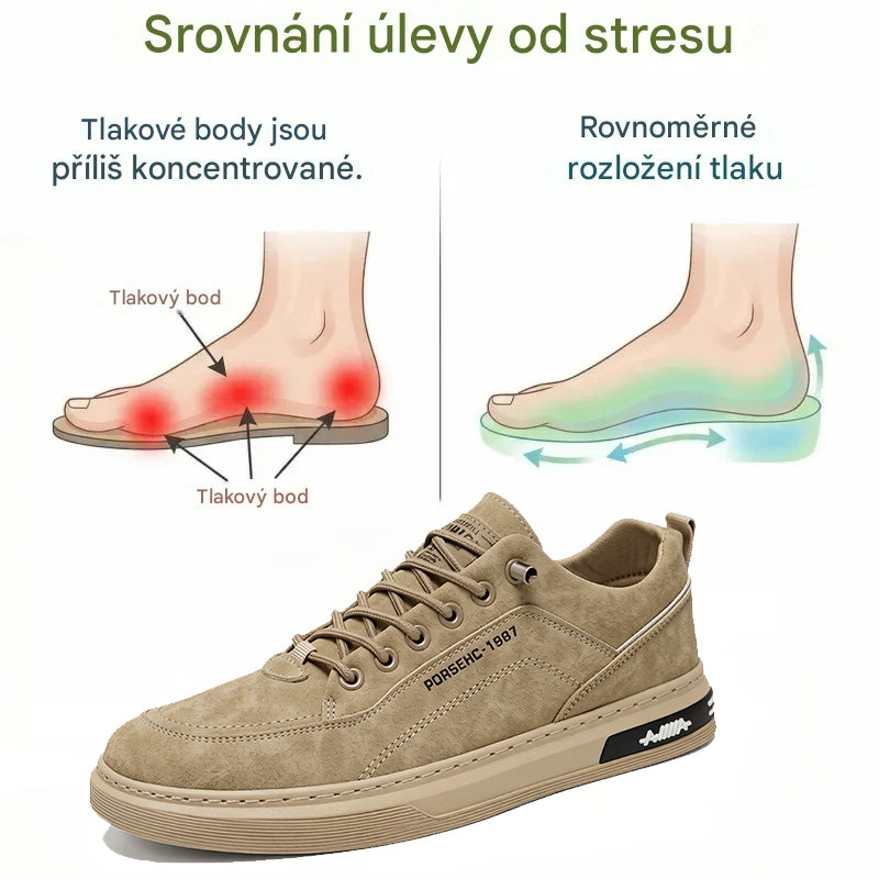 🔥Pánská ortopedická obuv vyrobená z australské telecí kůže – poskytuje oporu klenby, zmírňuje bolest, je lehká a tlumí nárazy. ✅Nepromokavá a protiskluzová. ✅
