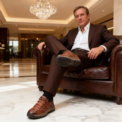 ⏰ Oggi sconto del 70% — Da non perdere!🐂 Nuove scarpe ortopediche da uomo in pelle bovina, impermeabili e antiscivolo,🦶 efficaci nell'alleviare il dolore ai piedi.