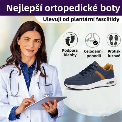 🔥 50% sleva | Ortopedická obuv Ventorte® | Podpora klenby pro úlevu od bolesti; lehká, tlumící nárazy a s nepromokavým koženým svrškem.