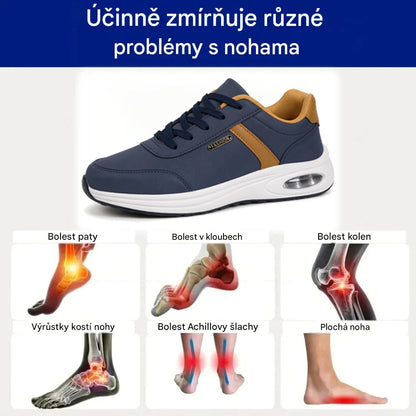 🔥 50% sleva | Ortopedická obuv Ventorte® | Podpora klenby pro úlevu od bolesti; lehká, tlumící nárazy a s nepromokavým koženým svrškem.