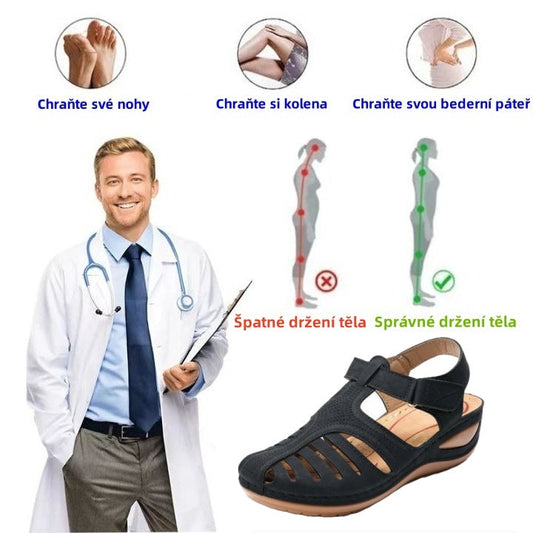 (🔥Letní speciál 50% sleva) Klasické letní dámské ortopedické sandály, které kombinují oporu a prodyšnost✅ Jsou chladivé a pohodlné na nošení ~ Chůze je snazší a pohodlnější.