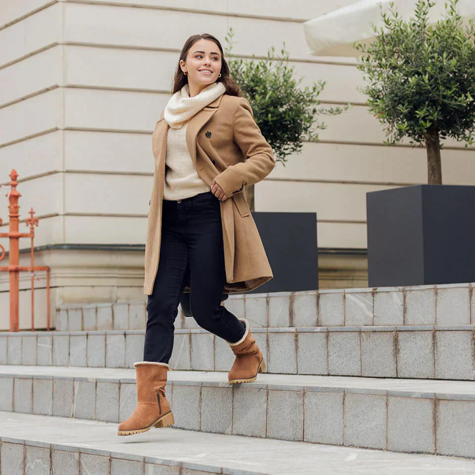 🎁[DNES SLEVA 50 % – NENECHEJTE SI TO UJÍT] Ergonomicky tvarované, teplé zimní boty - prémiová kůže + zimní fleecová podšívka 👞